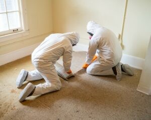Hazmat workers removing hazardous materials, Lead abatement SMART Environmental Services Kansas City lead removalAdobeStock_578309503
