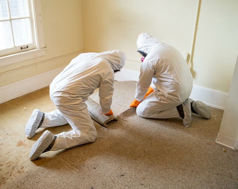 Hazmat workers removing hazardous materials Hazmat workers removing hazardous materials, Lead abatement SMART Environmental Services Kansas City lead removalAdobeStock_578309503